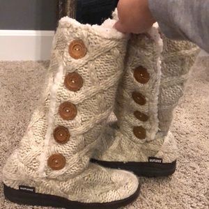 MukLuks cream boots